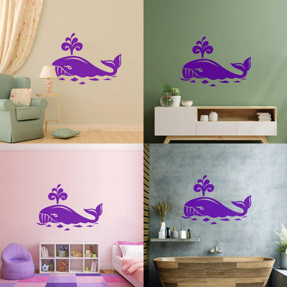 Vinyl Wall Decals Whale Marine Animal Ocean Kids Art Decoration