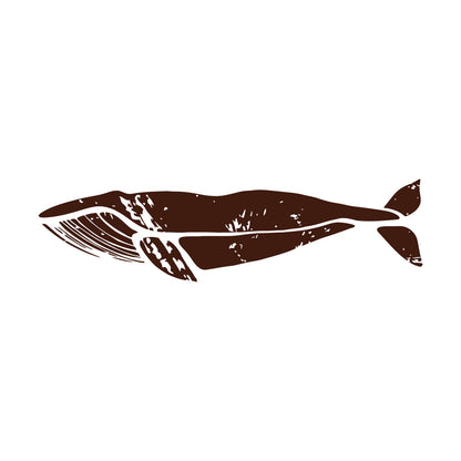 Engraving Decals Whale Marine Animal Ocean Style Wall Beautification