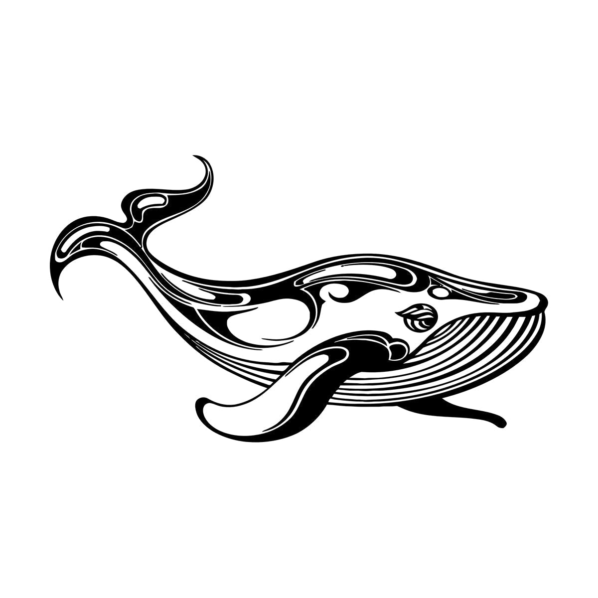 Whale Marine Animals Ocean Mural And Wall Vinyl Decal Car Body Decoration