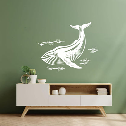 Wall Stickers Paster Paper Whale Marine Animals Ocean Sea Window Decals