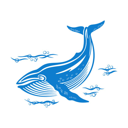 Wall Stickers Paster Paper Whale Marine Animals Ocean Sea Window Decals