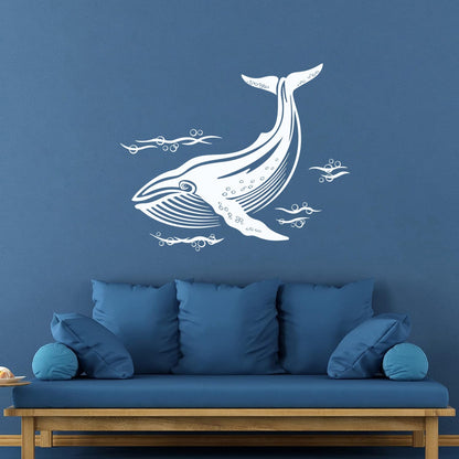 Wall Stickers Paster Paper Whale Marine Animals Ocean Sea Window Decals