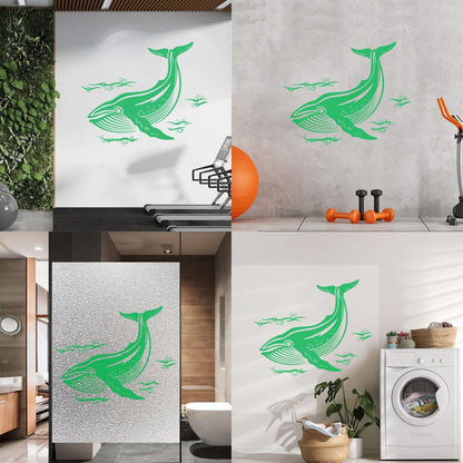 Wall Stickers Paster Paper Whale Marine Animals Ocean Sea Window Decals
