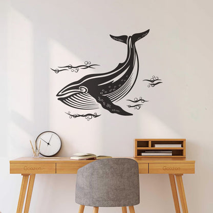 Wall Stickers Paster Paper Whale Marine Animals Ocean Sea Window Decals