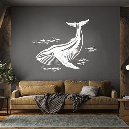 Wall Stickers Paster Paper Whale Marine Animals Ocean Sea Window Decals