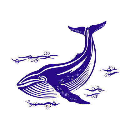 Wall Stickers Paster Paper Whale Marine Animals Ocean Sea Window Decals