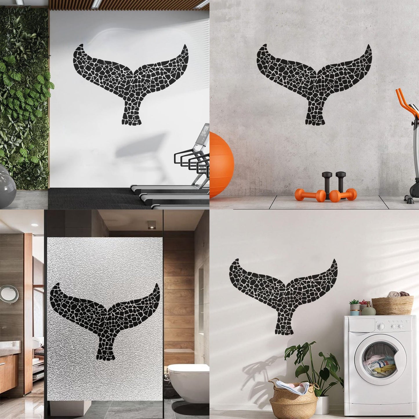 Wall Stickers Whale Tail Marine Animal Tattoo Culture