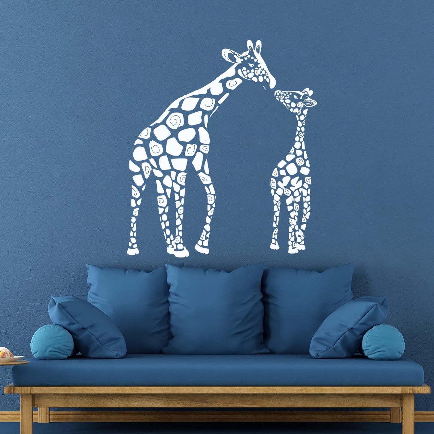 Fine Carving Stickers Wild Animals Silhouette Giraffe Her Baby Zoo Car Body Decoration