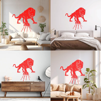 Wall Decals Paster Paper Wild Forest Animal Angry Wolf Claws Beast Multi Color Selection
