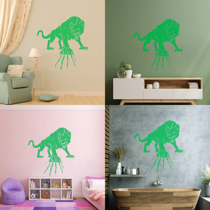 Wall Decals Paster Paper Wild Forest Animal Angry Wolf Claws Beast Multi Color Selection