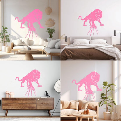 Wall Decals Paster Paper Wild Forest Animal Angry Wolf Claws Beast Multi Color Selection