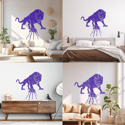 Wall Decals Paster Paper Wild Forest Animal Angry Wolf Claws Beast Multi Color Selection