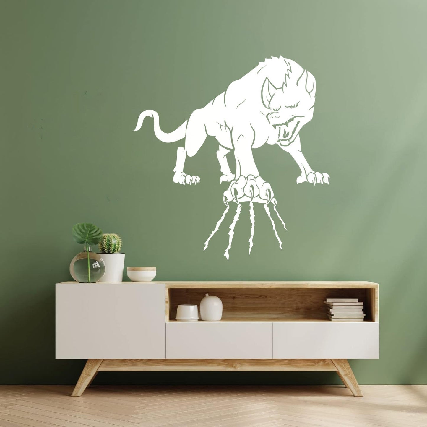 Wall Decals Paster Paper Wild Forest Animal Angry Wolf Claws Beast Multi Color Selection