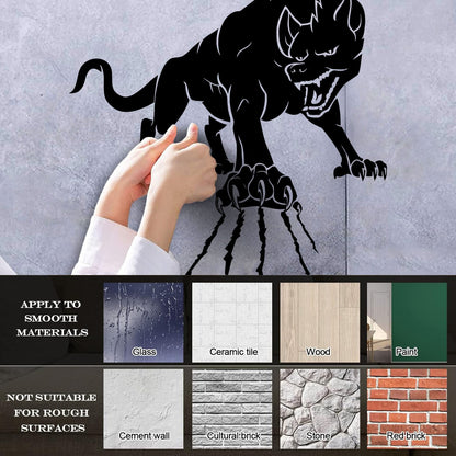 Wall Decals Paster Paper Wild Forest Animal Angry Wolf Claws Beast Multi Color Selection