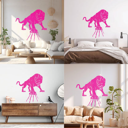Wall Decals Paster Paper Wild Forest Animal Angry Wolf Claws Beast Multi Color Selection