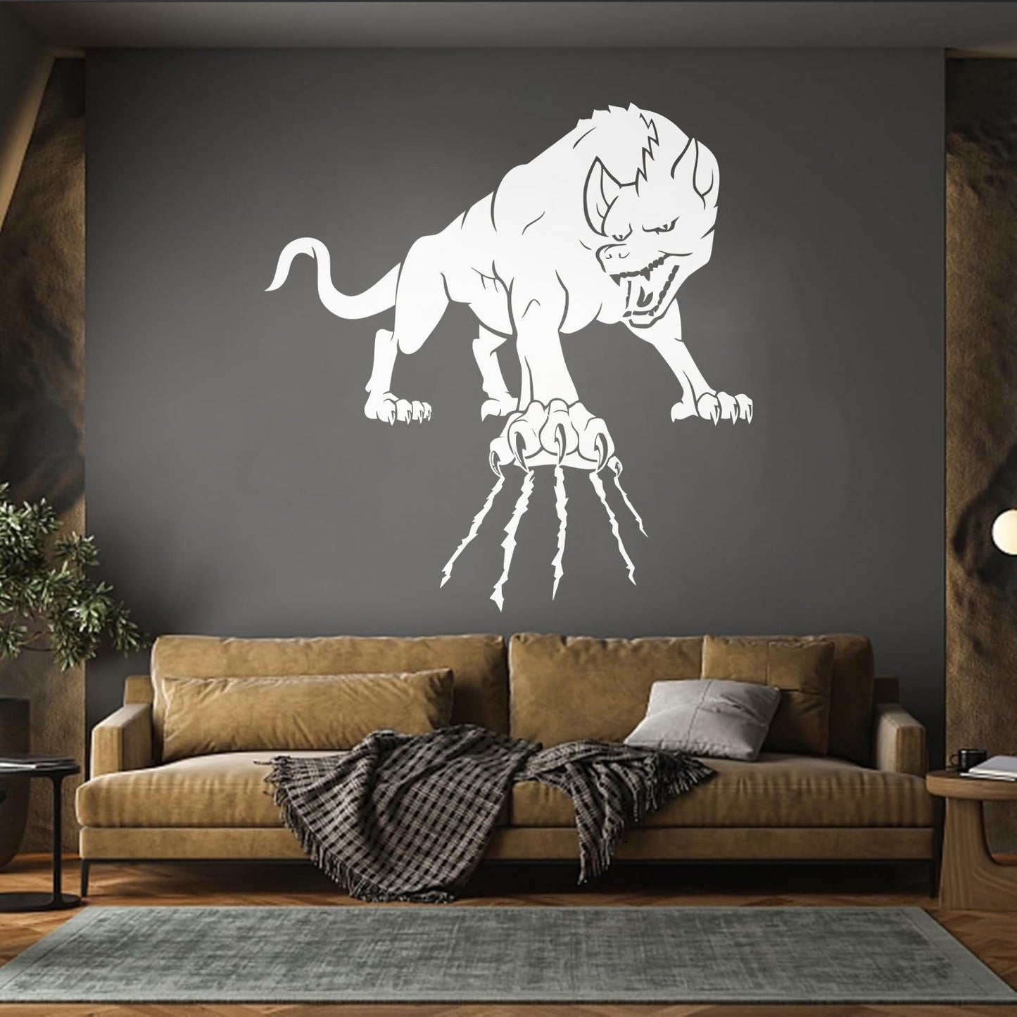 Wall Decals Paster Paper Wild Forest Animal Angry Wolf Claws Beast Multi Color Selection