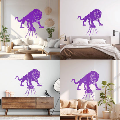 Wall Decals Paster Paper Wild Forest Animal Angry Wolf Claws Beast Multi Color Selection