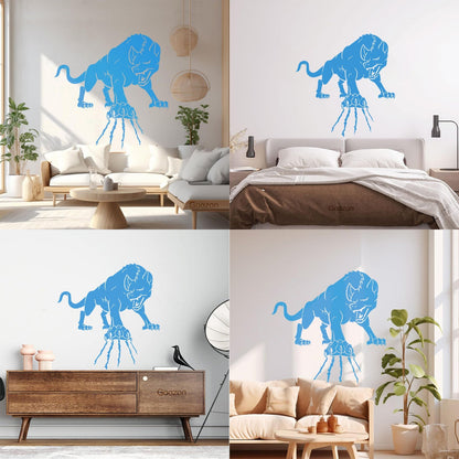 Wall Decals Paster Paper Wild Forest Animal Angry Wolf Claws Beast Multi Color Selection