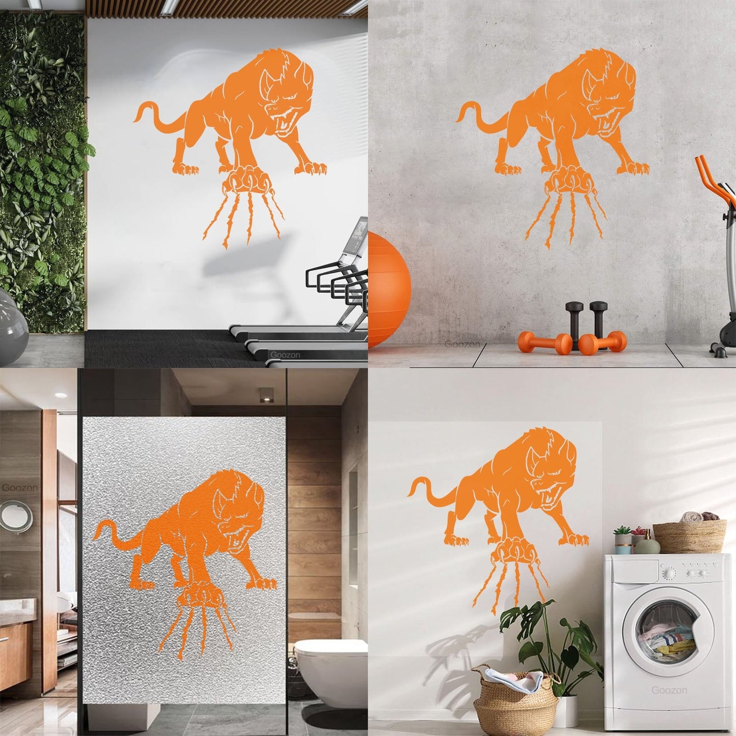 Wall Decals Paster Paper Wild Forest Animal Angry Wolf Claws Beast Multi Color Selection