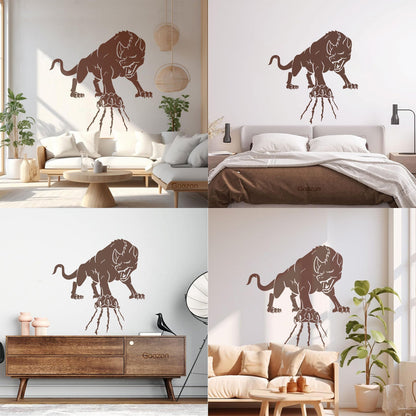 Wall Decals Paster Paper Wild Forest Animal Angry Wolf Claws Beast Multi Color Selection