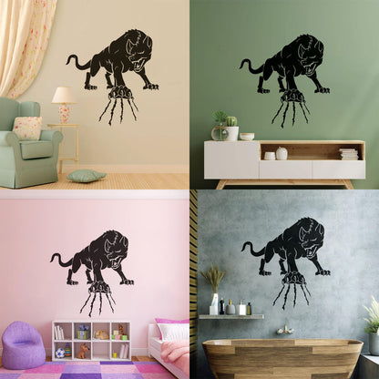 Wall Decals Paster Paper Wild Forest Animal Angry Wolf Claws Beast Multi Color Selection