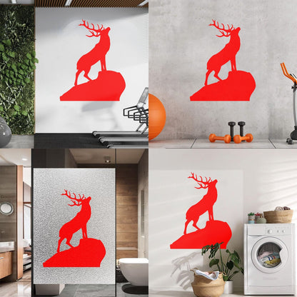Vinyl Wall Stickers Wild Forest Deer Horns Animal Hunting House Equipped With Transfer Film Kit