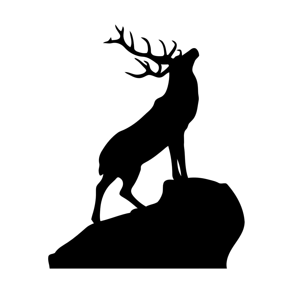 Vinyl Wall Stickers Wild Forest Deer Horns Animal Hunting House Equipped With Transfer Film Kit