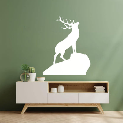 Vinyl Wall Stickers Wild Forest Deer Horns Animal Hunting House Equipped With Transfer Film Kit