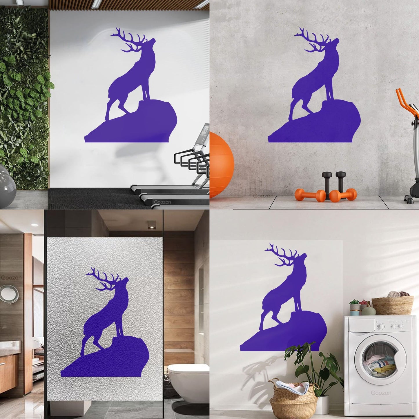 Vinyl Wall Stickers Wild Forest Deer Horns Animal Hunting House Equipped With Transfer Film Kit