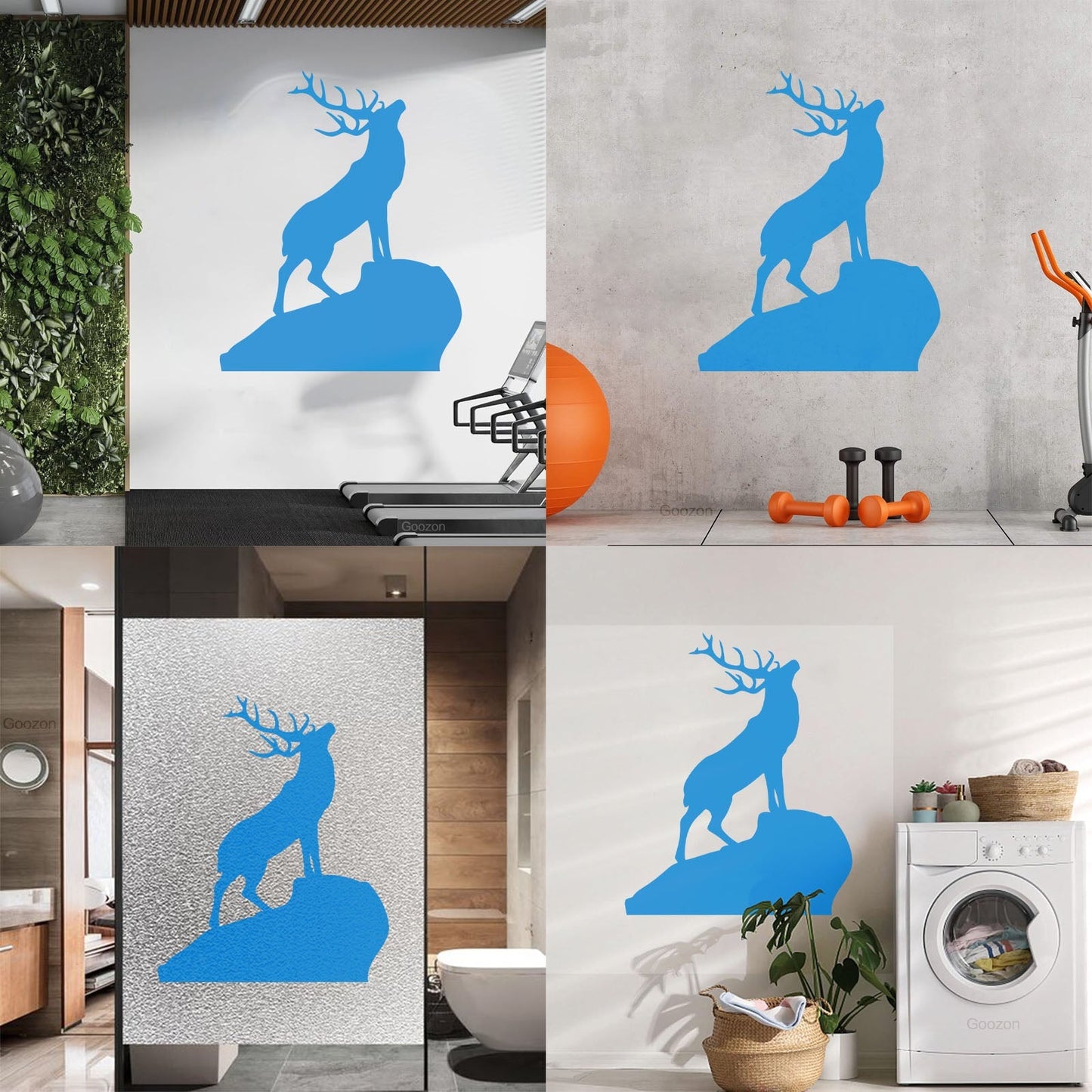Vinyl Wall Stickers Wild Forest Deer Horns Animal Hunting House Equipped With Transfer Film Kit