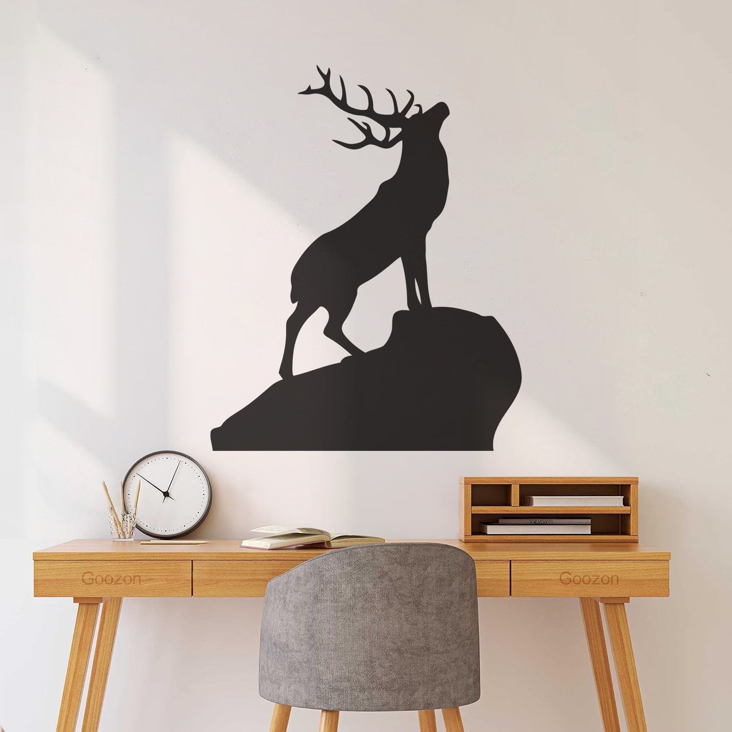 Vinyl Wall Stickers Wild Forest Deer Horns Animal Hunting House Equipped With Transfer Film Kit