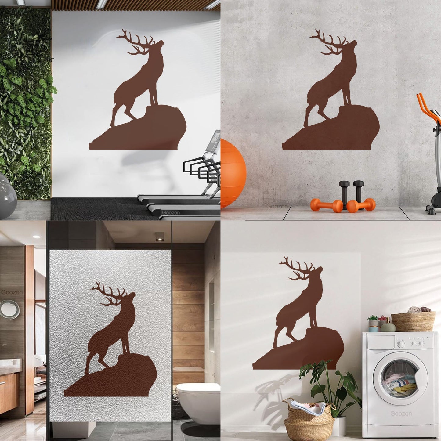 Vinyl Wall Stickers Wild Forest Deer Horns Animal Hunting House Equipped With Transfer Film Kit
