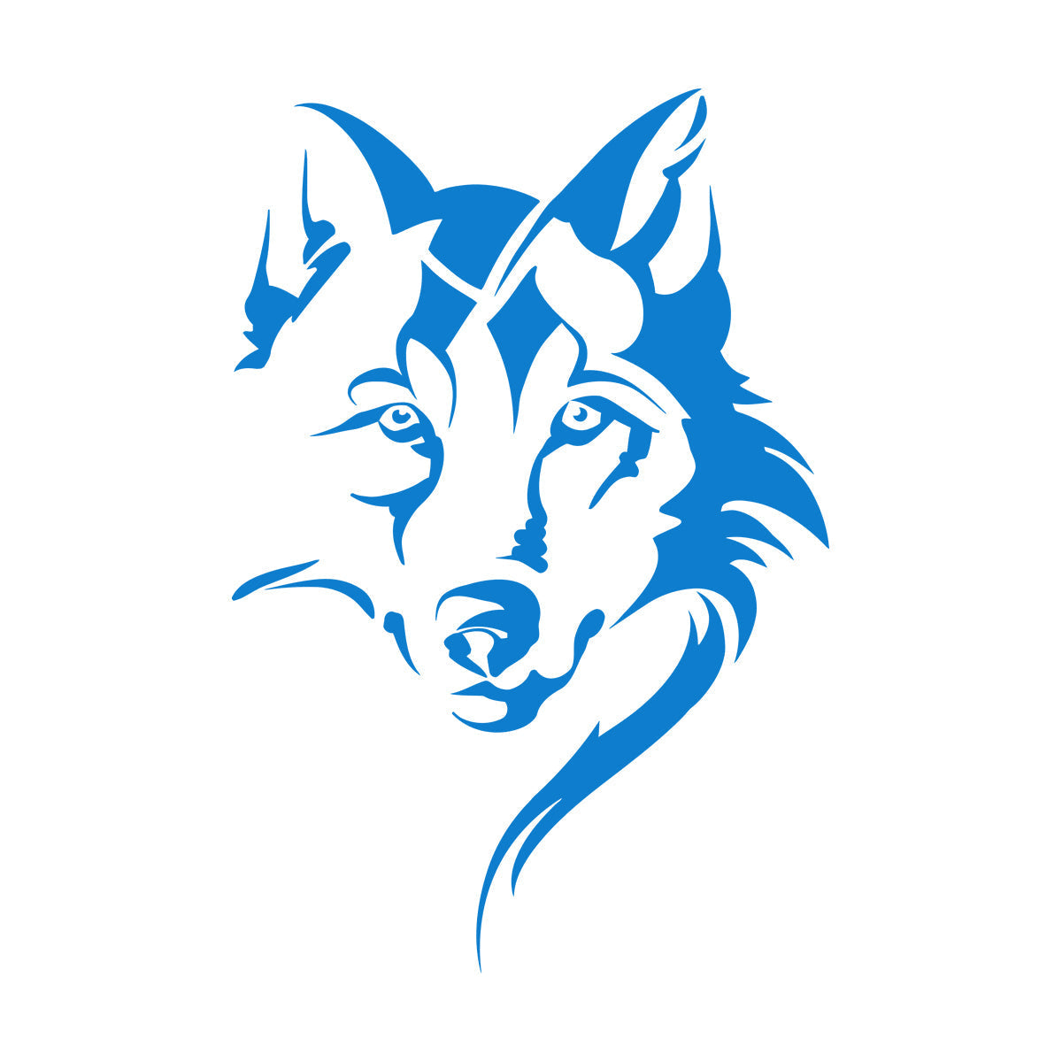 Vinyl Art Sticker Wolf Head Animal Tribal Car Body Decoration