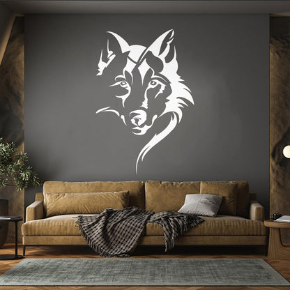 Vinyl Art Sticker Wolf Head Animal Tribal Car Body Decoration