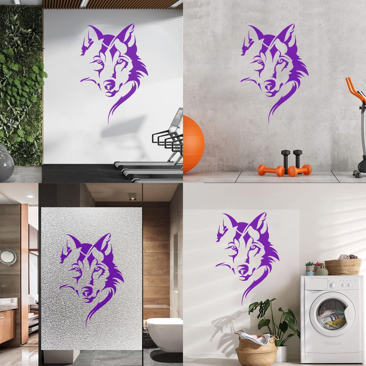 Vinyl Art Sticker Wolf Head Animal Tribal Car Body Decoration