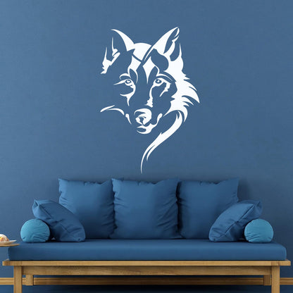 Vinyl Art Sticker Wolf Head Animal Tribal Car Body Decoration