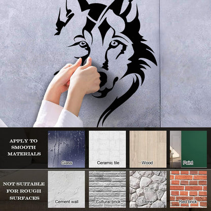 Vinyl Art Sticker Wolf Head Animal Tribal Car Body Decoration