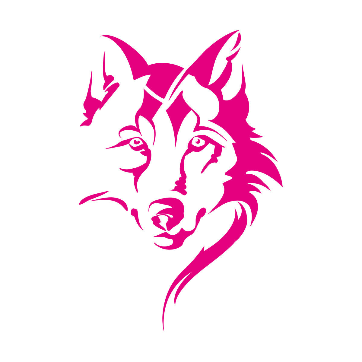 Vinyl Art Sticker Wolf Head Animal Tribal Car Body Decoration