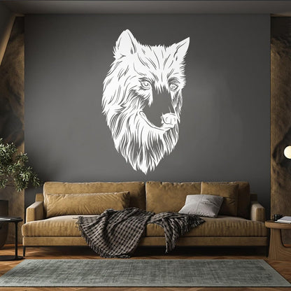 Engraving Stickers Wolf Head Animal Tribal Predator Window Decals
