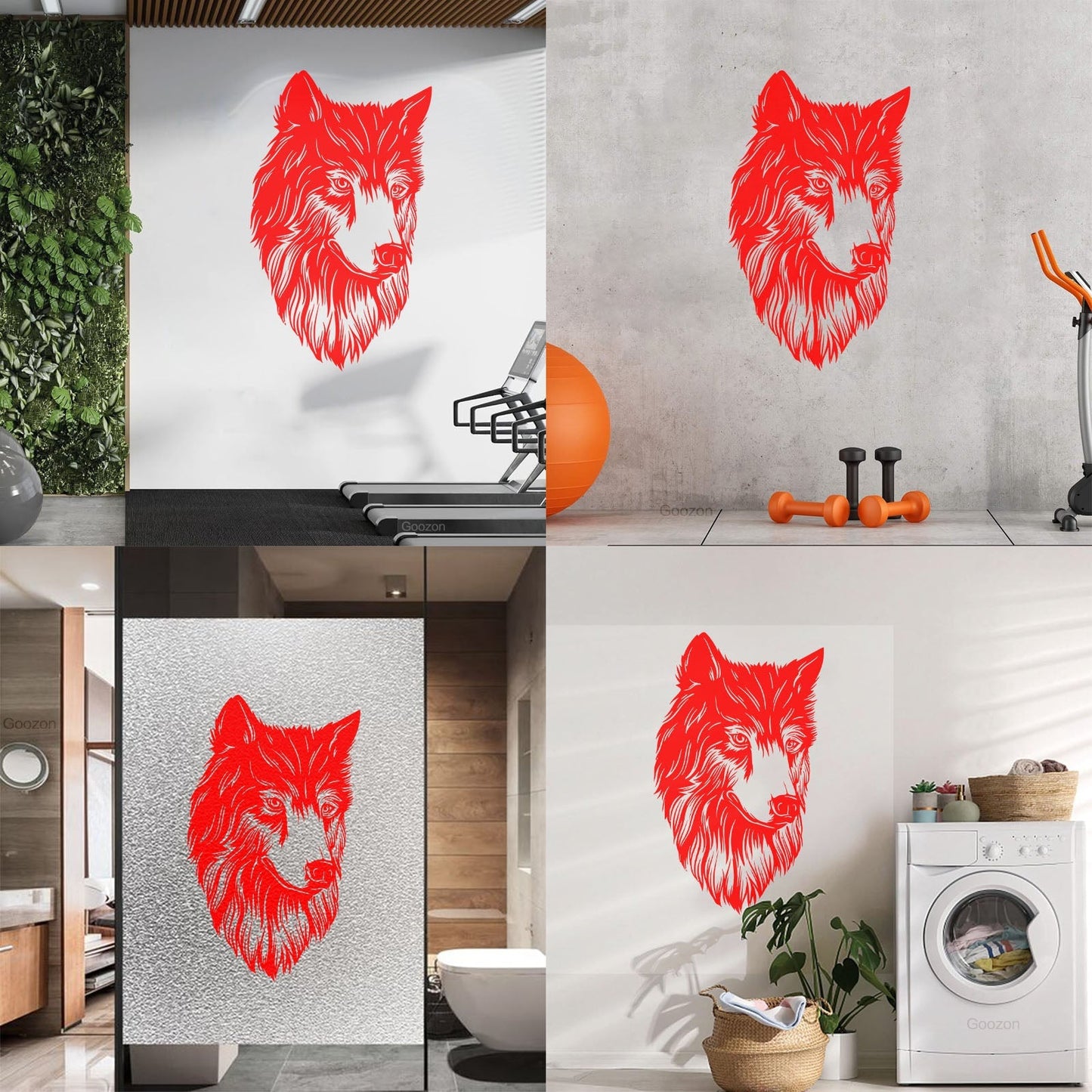 Engraving Stickers Wolf Head Animal Tribal Predator Window Decals