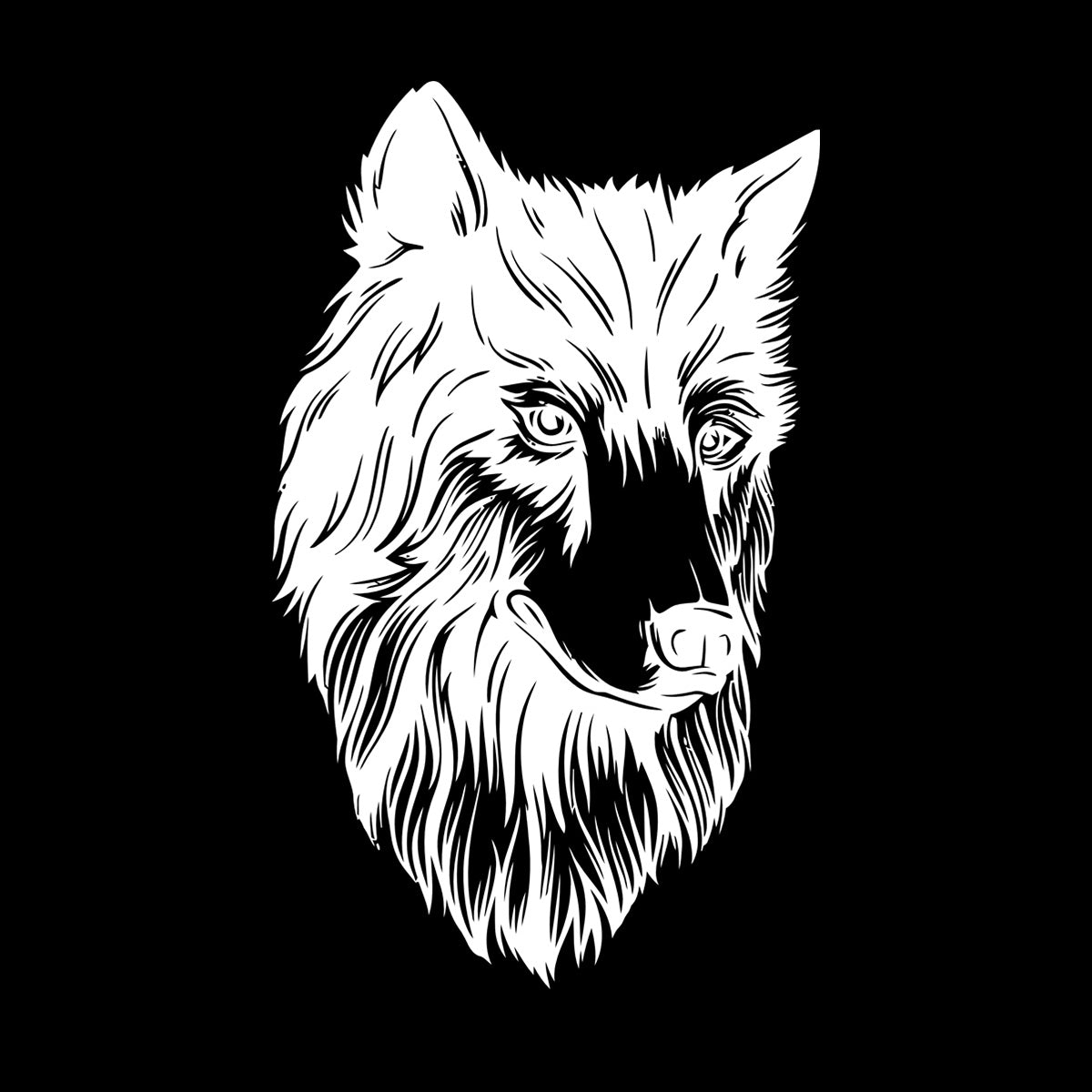 Engraving Stickers Wolf Head Animal Tribal Predator Window Decals