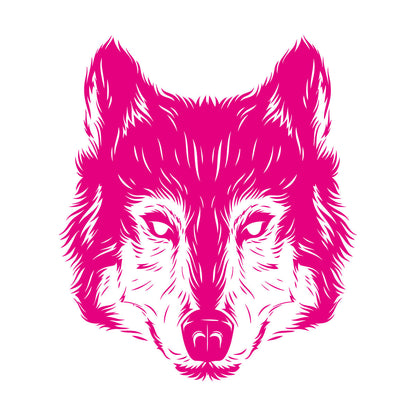 Lettering Decals Wolf Head Beautiful Animal Zoo Tribal Glass Stickers