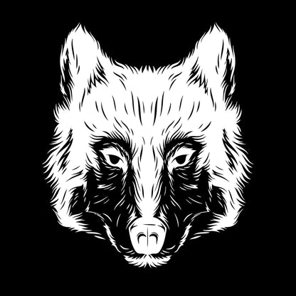 Lettering Decals Wolf Head Beautiful Animal Zoo Tribal Glass Stickers