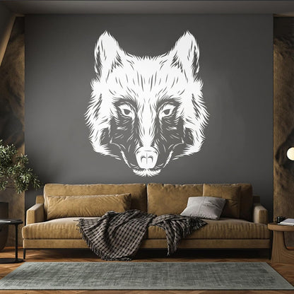 Lettering Decals Wolf Head Beautiful Animal Zoo Tribal Glass Stickers