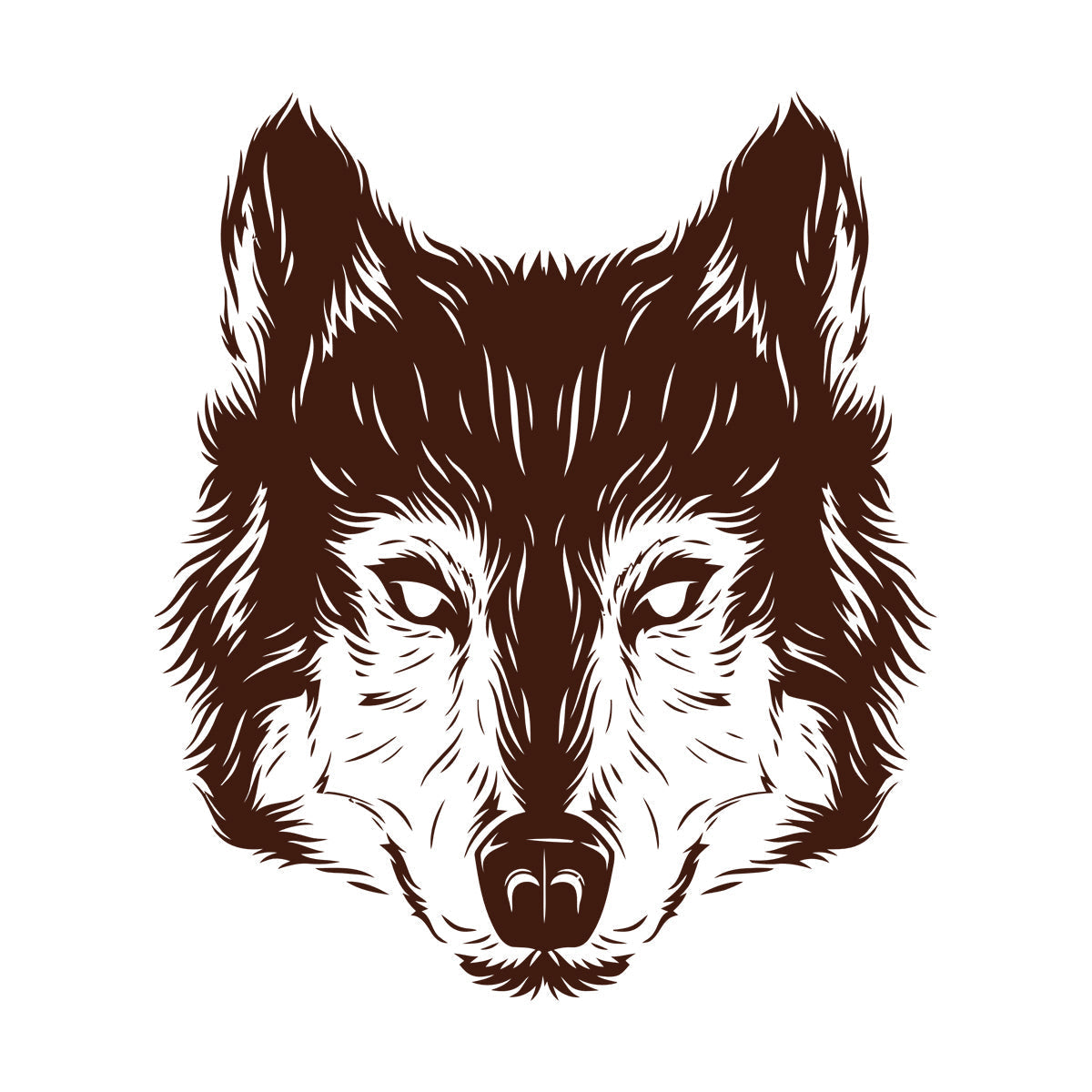 Lettering Decals Wolf Head Beautiful Animal Zoo Tribal Glass Stickers