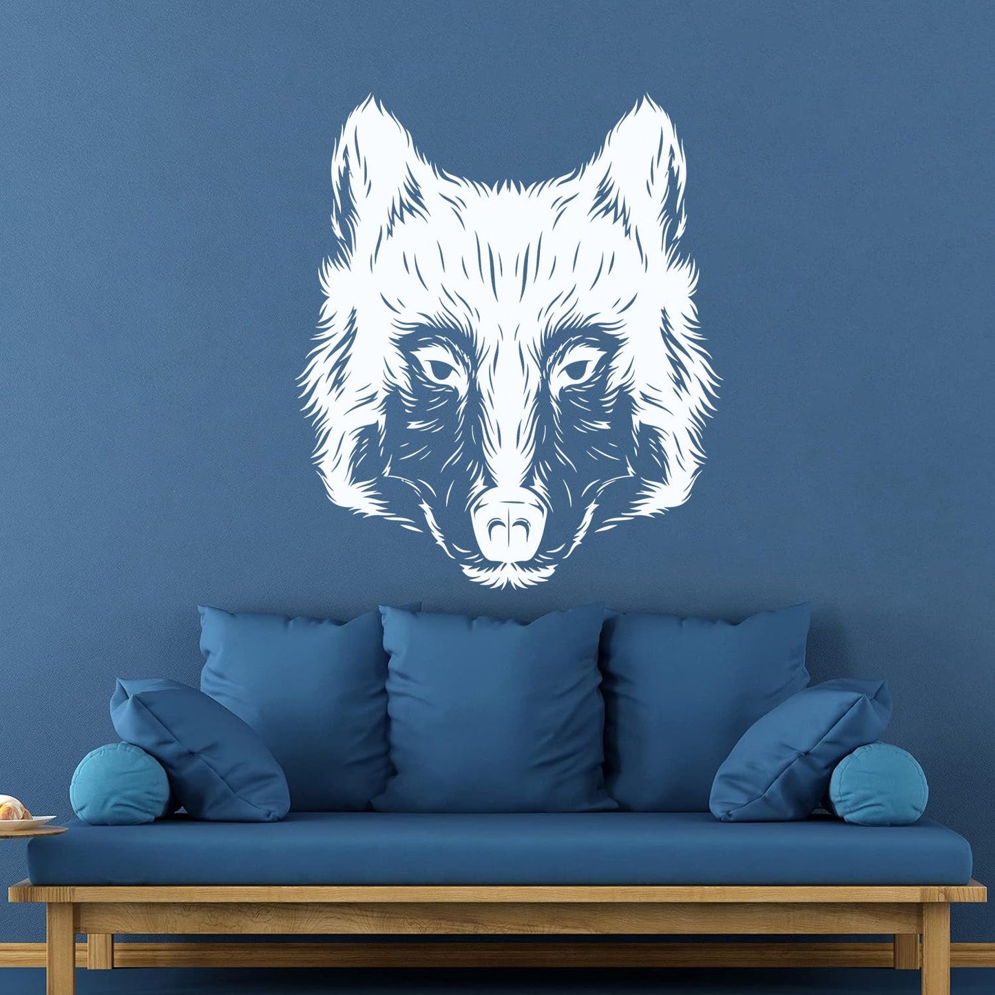 Lettering Decals Wolf Head Beautiful Animal Zoo Tribal Glass Stickers