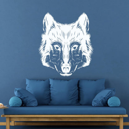 Lettering Decals Wolf Head Beautiful Animal Zoo Tribal Glass Stickers