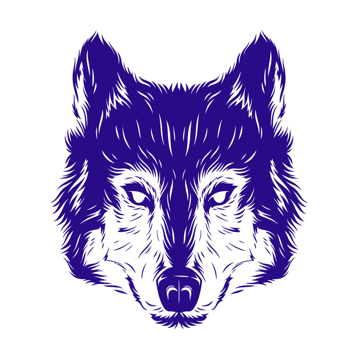 Lettering Decals Wolf Head Beautiful Animal Zoo Tribal Glass Stickers