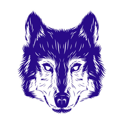 Lettering Decals Wolf Head Beautiful Animal Zoo Tribal Glass Stickers