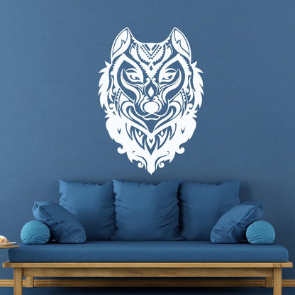 Wolf Head Ornament Forest Animal Predator Wall Decals Pvc Store Decoration